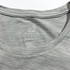 Woolx Merino/Nylon Blend Grey Short Sleeved Tee - size 1X